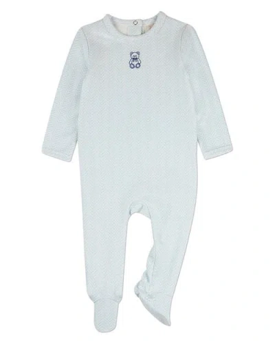 Minimoi Kids'  Baby Snuggly Bear Footie In Blue