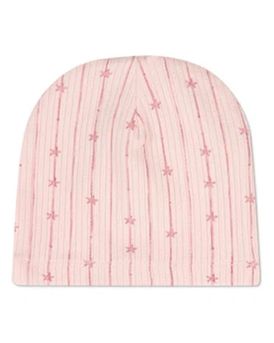 Minimoi Kids'  Baby Star Light, Star Bright Pointelle Beanie In Pink