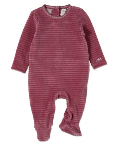 Minimoi Kids'  Cotton-rich Drop-needle Footie In Multi