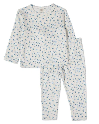 Minimoi Babies'  Infant Blue Pointelle Pajama Set In Multi