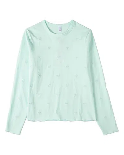 Minimoi Kid's All-over Bows Long-sleeve (big Kid) In Mint