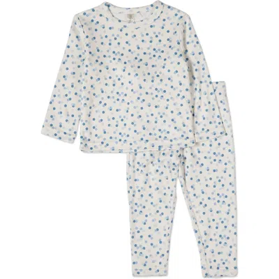 Minimoi Kid's Confetti Pointelle Pajama Set In White
