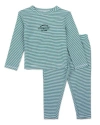 Minimoi Mini-stripe Generation Pajama Set In Green