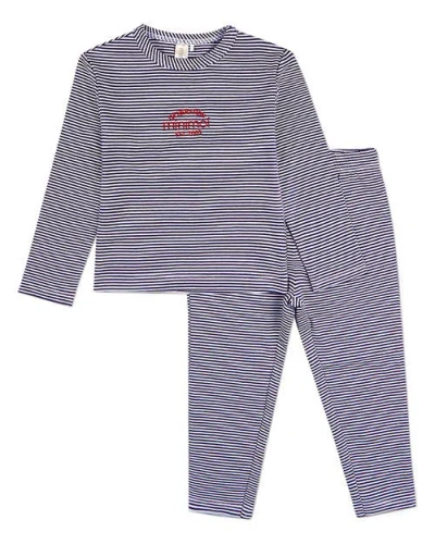 Minimoi Babies'  Kid's Mini-stripe Generation Pajama Set In Purple