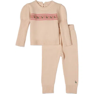 Minimoi Babies'  Kid's Tulips Cotton Knit Legging Set In Multi