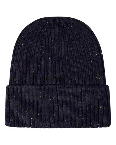 Minimoi Kids' Confetti Knit Chunky-ribbed Cuffed Beanie (little Kid & Big Kid) In Navy