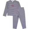 Minimoi Babies'  Mini-stripe Generation Pajama Set In Purple