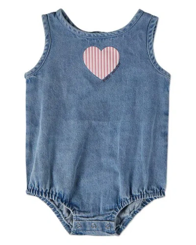 Minimoi Kids'  Petit Amour Denim Romper