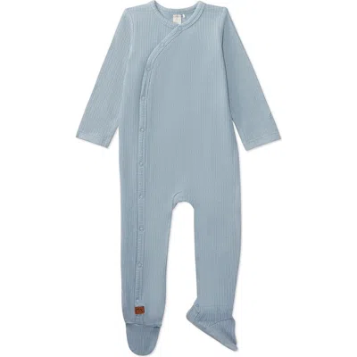Minimoi Kids'  Ribbed Solid Cotton Side Snap Footie In Multi