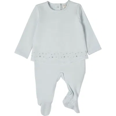 Minimoi Kids'  Small Dots Rich Double Layer Footie In Gray