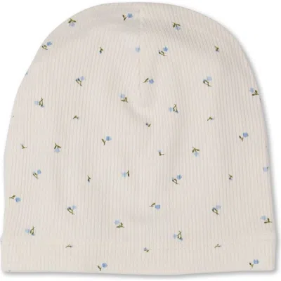 Minimoi Kids'  Sprigs Have Sprung Ribbed Beanie In Brown