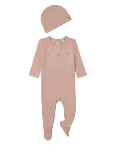 Minimoi Kids'  Three Little Bears Blend Footie Set In Pink