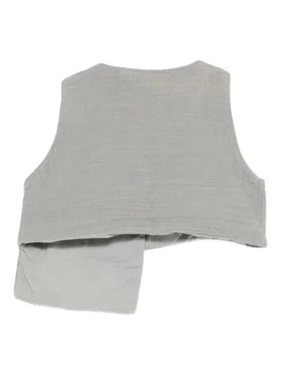 Minimu' Kids' Button-front Vest In Gray