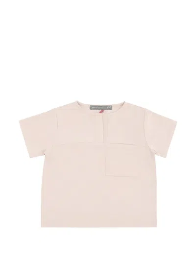 Minimu' Babies' Chest-pocket Short-sleeve Shirt In Pink