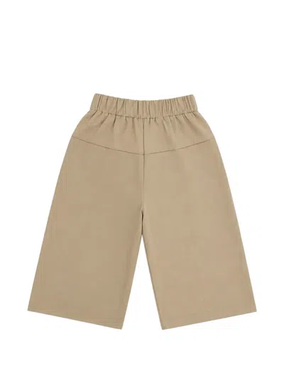 Minimu' Babies' Elasticated-waist Patch-pocket Trousers In Neutral