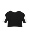 Minimu' Newborn Girl T-shirt Black Size 3 Cotton, Elastane In Black