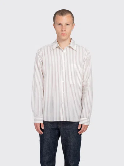 Minimum Ace Relaxed Long Sleeve Shirt In Putty
