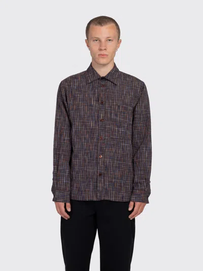 Minimum Ace Relaxed Long Sleeve Shirt In Teak
