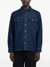 Minimum Albert Flecked-texture Shirt In Blue