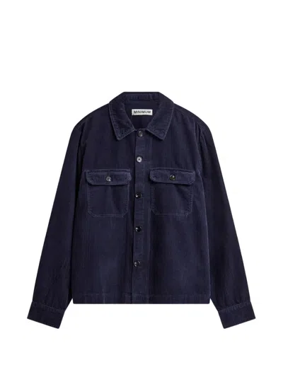 Minimum Kaison Corduroy Shirt In Blue