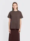 Minimum Lilou Ss T-shirt In Brown