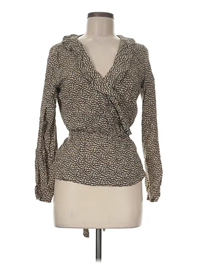 Pre-owned Minimum Long Sleeve Blouse In Brown