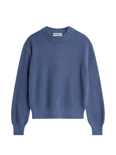 Minimum Mikala Chunky-knit Sweater In Blue