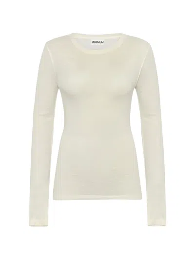 Minimum Natasha Crew-neck T-shirt In White