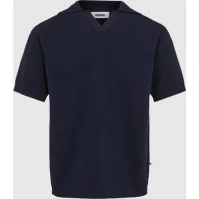 Minimum Ryker Maritime Blue Knit Polo T-shirt