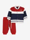Mininio Baby Boys Knitted Jacket And Trouser Set In Multi