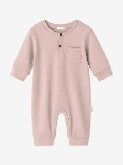 Mininio Baby Girls Organic Cotton Romper In Pink