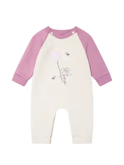 Mininio Babies' Embroidered Romper In Gray