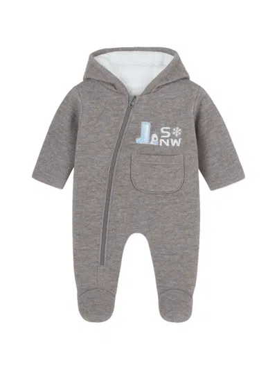 Mininio Babies' Hooded Pyjama In Gray