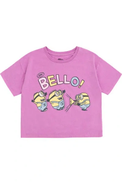 Minions Kids'  Short Sleeve T-shirt In Pink