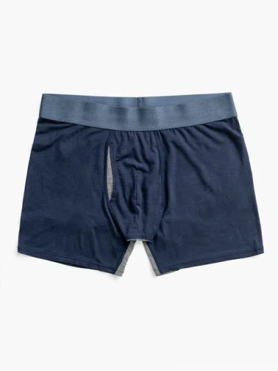 Ministry Of Supply Composite Merino Boxer Brief In Navy - Charcoal Heather