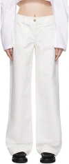 Minjukim White Low-rise Trousers In White