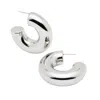Mink&ivy Women's Silver Chunky Statement Serena Hoops