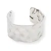 Mink&ivy Women's Silver Statement Bangle Cuff