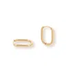 Mink&ivy Women's The Erin Mini Oval Tarnish Free Gold Hoops In Gold