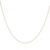 Mink&ivy Women's The Marie Thin Classic Snake Chain Necklace Tarnish Free Gold In Gold