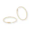 Mink&ivy Women's The Mia Thin Gold Hoops Extra Large Tarnish Free In Gold