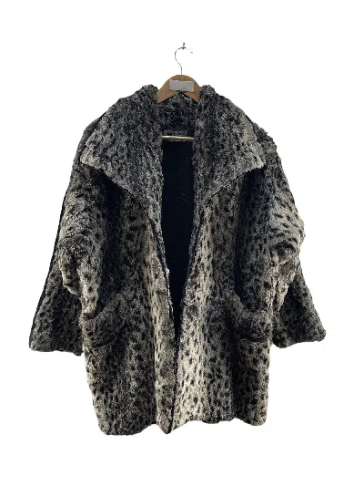 Pre-owned Mink Fur Coat Proxima Paris Faux Fur Jacket In Grey