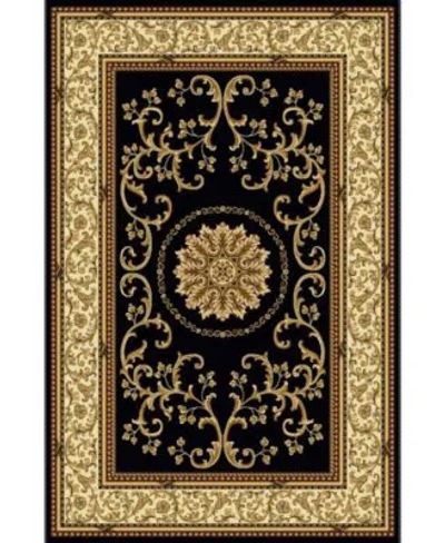 Mink Home Closeout Km Home 1419 Navelli Black Area Rug Collection In Red