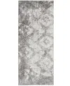 Mink Home Gemini Celestial 2'3"x7'7" Runner Area Rug In Gray