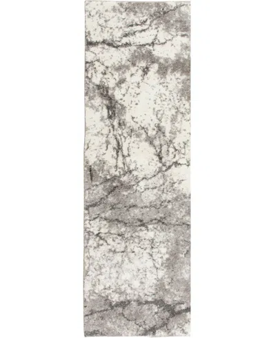 Mink Home Gemini Equinox 2'3"x7'7" Runner Area Rug In Gray