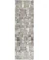 Mink Home Gemini Hemisphere 2'3"x7'7" Runner Area Rug In Gray