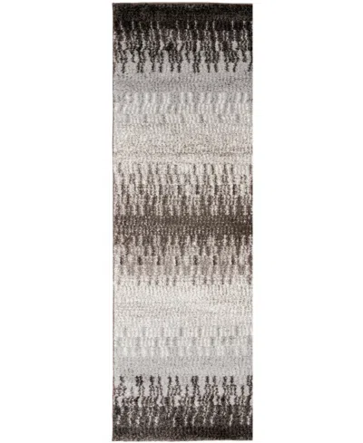 Mink Home Gemini Zenith 2'3"x7'7" Runner Area Rug In Gray