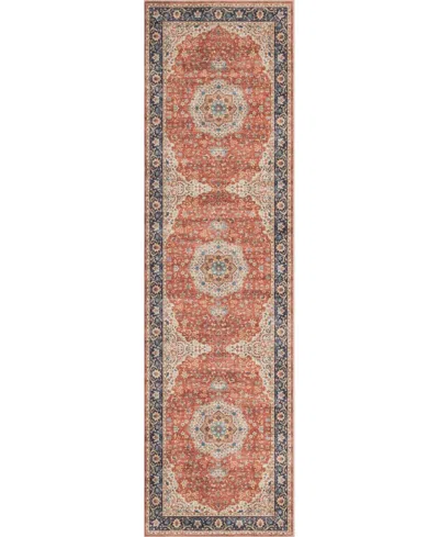 Mink Home Homewell Machine Washable Ham4004 2'x6'11" Runner Area Rug In Brown