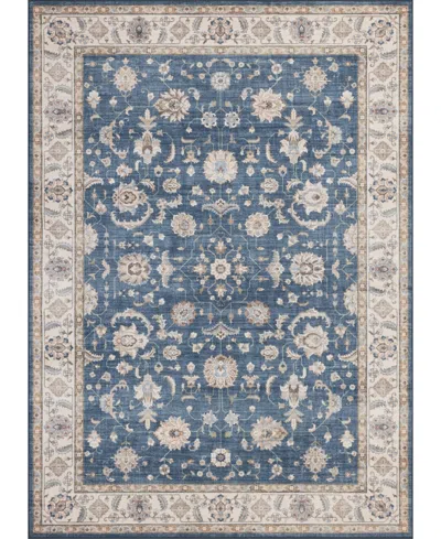 Mink Home Homewell Machine Washable Ham4007 9'x12' Area Rug In Blue