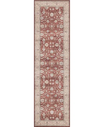 Mink Home Homewell Machine Washable Ham4008 2'x6'11" Runner Area Rug In Brown